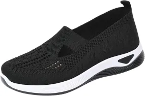 Womens Orthopedic Slip On Casual Shoes Walking Sneakers with Arch Support Comfortable Loafers Plantar Fasciitis Relief Foot Pain Diabetic Feet