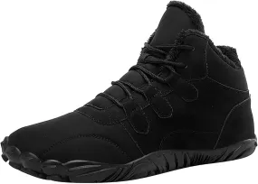 Women's Winter Boots Soft Flat Soled Walking Boots Lace Up Non Slip Boots Fleece Lined Warm Calf Snow Boots for Women