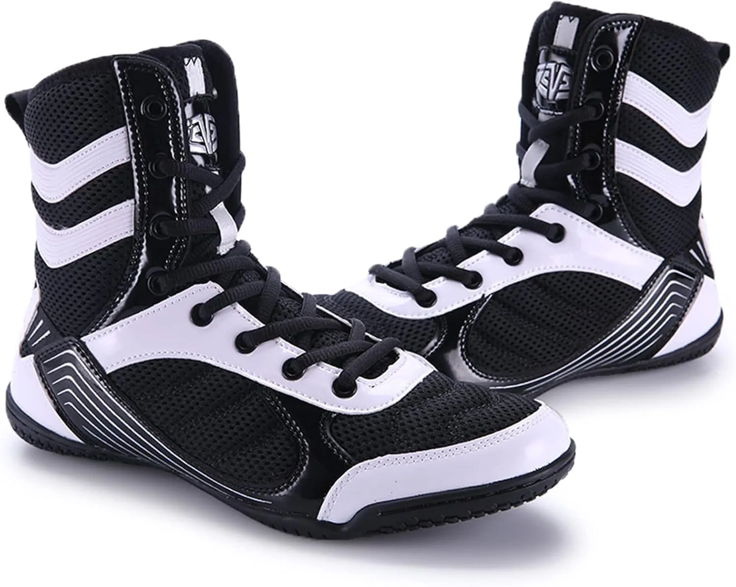 Youth Sports Boxing Shoes Breathable Men??s Wrestling Shoes Fitness Sanda Shoes Ankle Guard Squat Shoes Non-Slip Fighting Shoes High-top Training Competition Shoes for Men Bodybuilding Boots