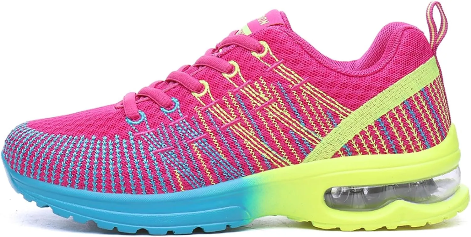 YUKTOPA Womens Trainers Running Shoes Lightweight Breathable Road Running Shoes Air Cushion Gym Jogging Shoes Athletic Sports Sneakers Fashion Walking Shoes