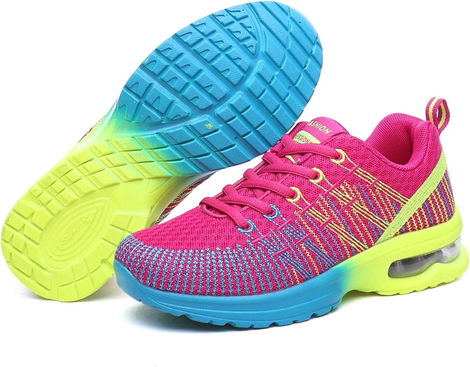YUKTOPA Womens Trainers Running Shoes Lightweight Breathable Road Running Shoes Air Cushion Gym Jogging Shoes Athletic Sports Sneakers Fashion Walking Shoes