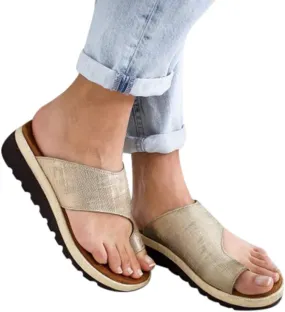 ZBYY Womens Open Toe Ring Sandals Slippers, Summer Sandals for Women Casual Flat Platform Slippers Beach Shoes